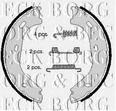 BORG & BECK bbs6070 -  Комплект тормозных колодок| Комплект тормозных колодок, стояночная тормозная система